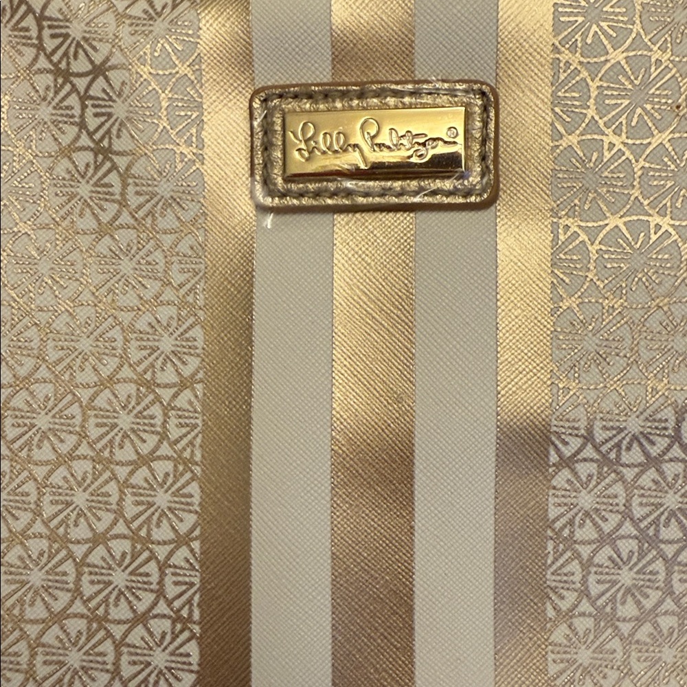 Lilly Pulitzer Gold and Cream Tote - Picture 5 of 7